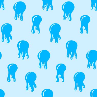 Kusursuz desenli eriyen top soyut denizanası, akışkan zıt vektör çizimi damlaları.