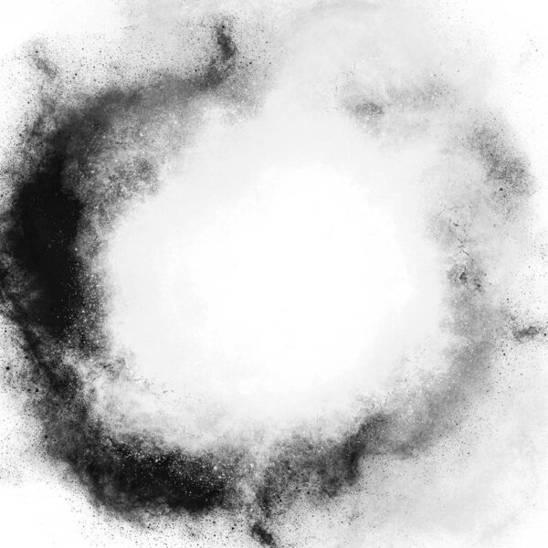 Black and white texture, abstract paint spot spray nebula cosmic milky way, board textured effect background