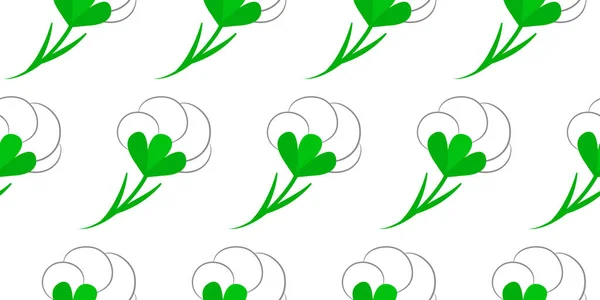 Motif Sans Couture Avec Fleur Blanche Motif Coton Design Textile — Image vectorielle