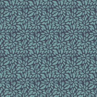 Çiçek desenli, çiçekli, tek renkli, çiçekli, dikdörtgen desenli, duvar kağıtlı, tekstil tasarım vektörü çizimi.