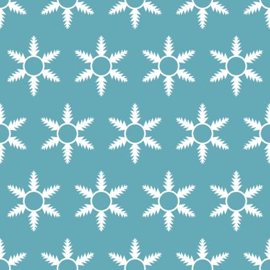 Beyaz kar tanesi Noel süslemesi. Kutlama kağıdı için kusursuz desen. Tatlı karlı buz arkaplanı