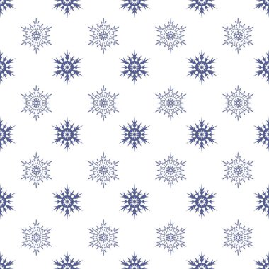 Kar tanesi, noel süslemesi pürüzsüz desen, şirin vektör deseni arka plan