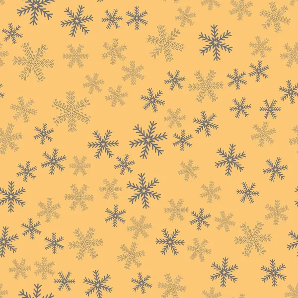 Приветствие Рождество Бесшовный Узор Ледяной Кристалл Снежинки Текстиля Обои Оберточной — стоковый вектор