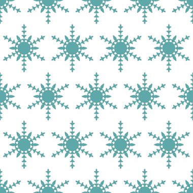 Sıra dışı karlı, pürüzsüz bir Noel deseni, parlak kar taneleri mavi üzerine dizayn için. Kış kar buz deseni