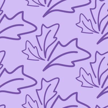 Organik desenli mor leylak deseni, tekstil tasarımı ve ambalaj vektörü çizimi