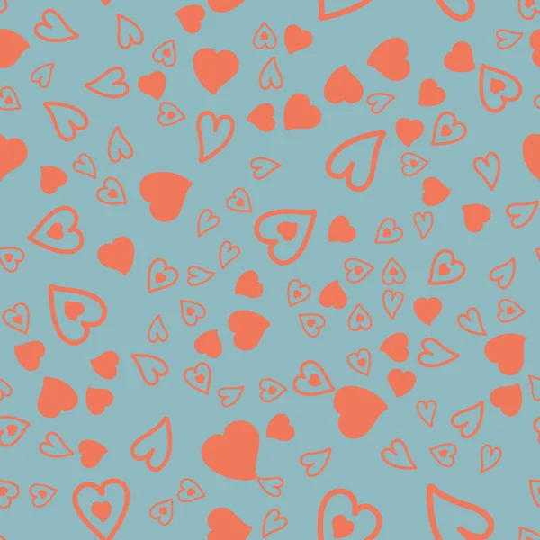 Nahtloses Muster Herz Auf Grauem Hintergrund Vektorillustration Für Textilien Tapeten — Stockvektor