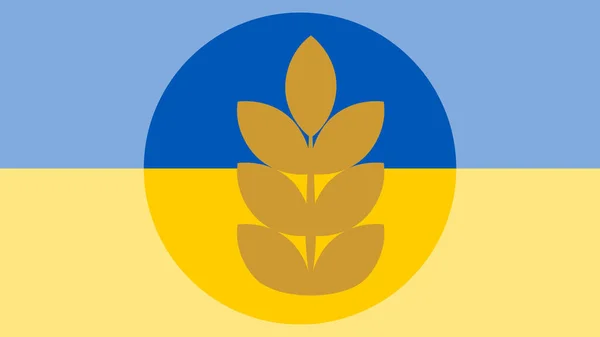 Flagge Der Ukraine Vektor Design Pease Für Die Ukraine — Stockvektor