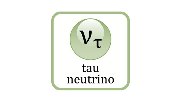 Tau Neutrino Icon Standard Model Elementary Particles Vector Design — Vettoriale Stock