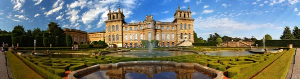 Panoramic photo of Blenheim Palace in Woodstock, UK Royalty Free Stock Images