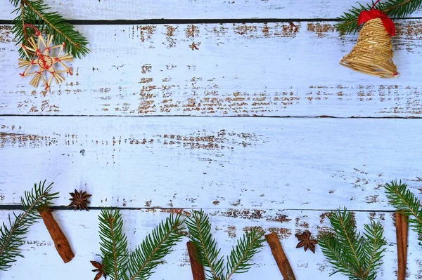 Fond Noël Belles Décorations Pour Sapin Noël Sur Fond Blanc — Photo