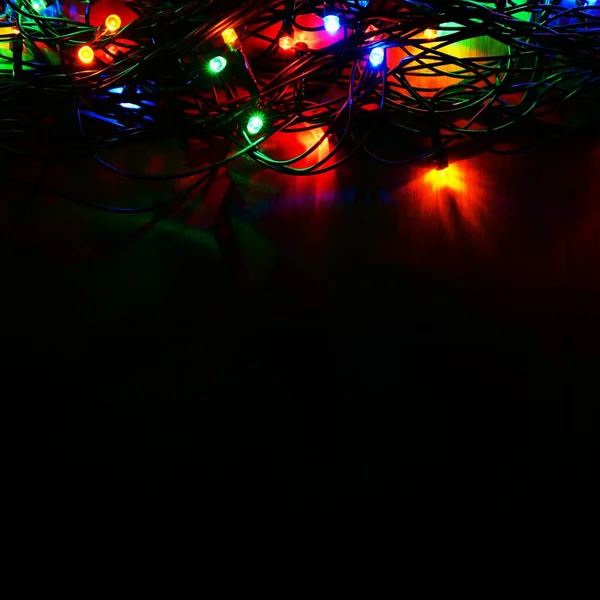 Χριστουγεννιάτικα Φώτα Όμορφο Πολύχρωμο Αφηρημένο Φόντο Χριστουγεννιάτικο Δέντρο Διακοσμήσεις Έννοια — Φωτογραφία Αρχείου