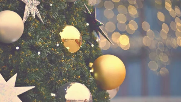 Decorações Natal Bela Árvore Natal Colorida Conceito Para Férias Estação — Fotografia de Stock