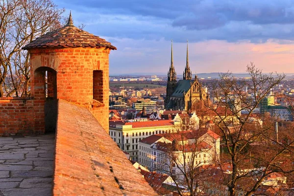 Brno Πόλη Στην Τσεχική Δημοκρατία Ευρώπη Petrov Καθεδρικός Ναός Των — Φωτογραφία Αρχείου