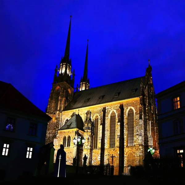 Petrov Aziz Peter Paul Katedrali Brno Şehri Çek Cumhuriyeti Avrupa — Stok fotoğraf