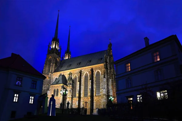 Petrov Aziz Peter Paul Katedrali Brno Şehri Çek Cumhuriyeti Avrupa — Stok fotoğraf