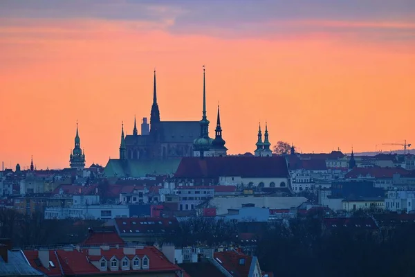 Brno Πόλη Στην Τσεχική Δημοκρατία Ευρώπη Petrov Καθεδρικός Ναός Των — Φωτογραφία Αρχείου