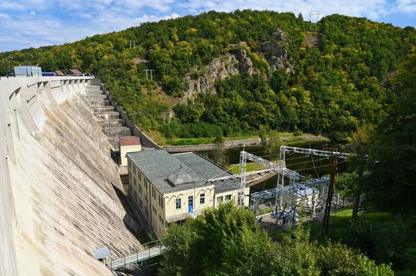 Zapora Wodna Vir Czechy Europa Zbiornik Wody Pitnej Elektrownia Hydrauliczna — Zdjęcie stockowe