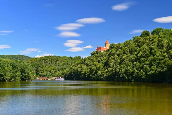 Beautiful Old Castle Veveri Landscape Water Brno Dam Summer Holidays — Stock fotografie