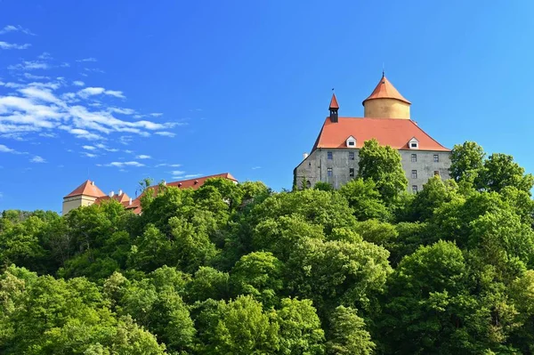 Beautiful Old Castle Veveri Landscape Water Brno Dam Summer Holidays — 스톡 사진