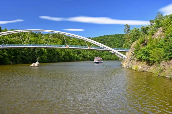 Beautiful Bridge Water Brno Dam Beautiful Summer Landscape Czech Republic — Stock fotografie