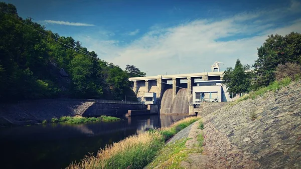 Dam Brno Reservoir Svratka River Small Power Plant Dam Brno — Stock Photo, Image