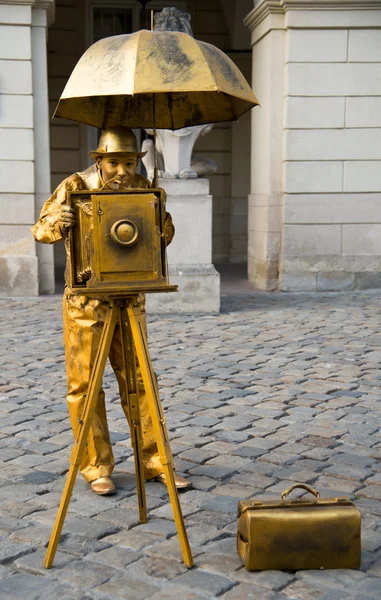 Homem de bronze — Fotografia de Stock