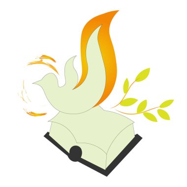 Baskı için Pentecost Pazar tasarımı ya da poster, kart, el ilanı ya da tişört olarak kullanılacak