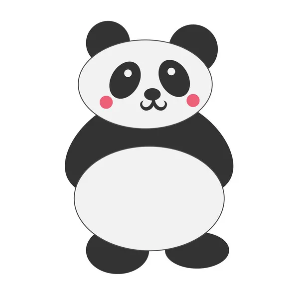 Cute Little Panda Design Print Use Poster Card Flyer Sticker — Stock Vector