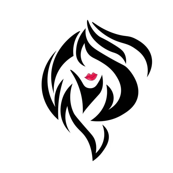 Design Rosto Mulher Bonita Para Impressão Uso Como Design Logotipo — Vetor de Stock