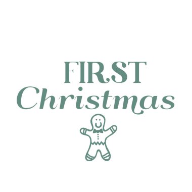 Kış Noel Tırnak Tasarımı. Kart, kartpostal, kupa, çıkartma ya da tişört için yazı