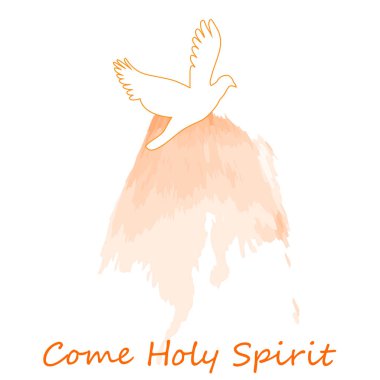 Baskı için Pentecost poster tasarımı veya kart, el ilanı, Banner veya t-shirt olarak kullanılacak