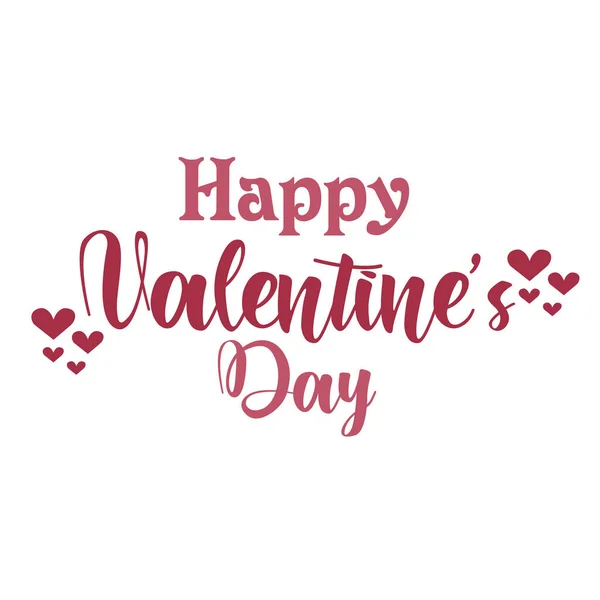 Feliz San Valentín Día Del Amor Cita San Valentín Tipografía — Archivo Imágenes Vectoriales