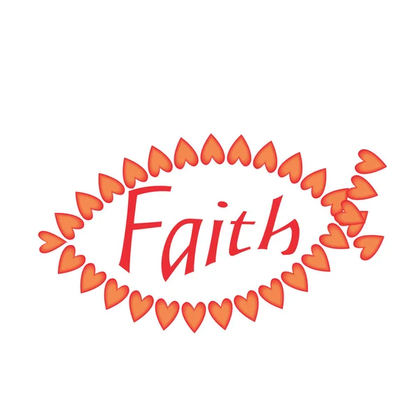 Christian Faith Typography Print Use Poster Card Flyer Shirt — Stock Vector