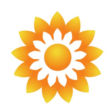 Güneş ikonu. Sarı güneş yıldızı ikonu. Yaz, Günışığı, Doğa, Gökyüzü. Vektör illüstrasyonu izole tasarımı.