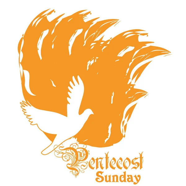 Poster Pentecôte Imprimer Utiliser Comme Carte Flyer Shirt — Image vectorielle