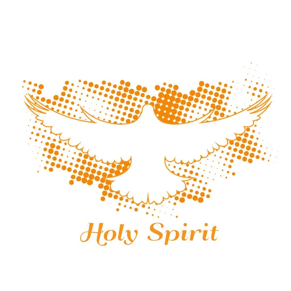 Воскресенье Пятидесятницы Святой Дух Типографика Печати Использования Качестве Плаката Открытки — стоковый вектор