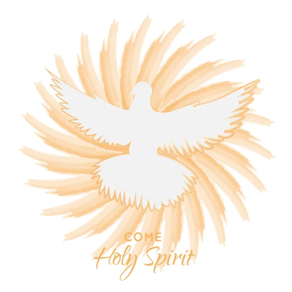 Pingst Söndag Come Holy Spirit Typografi För Tryck Eller Som — Stock vektor
