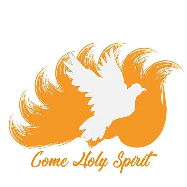 Zielone Świątki Come Holy Spirit Typografia Druku Lub Wykorzystania Jako — Wektor stockowy