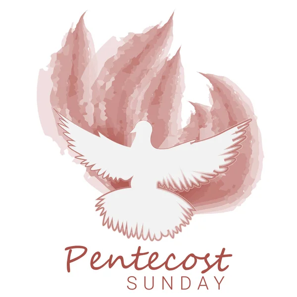 Pentecostes Domingo Venha Espírito Santo Tipografia Para Impressão Uso Como — Vetor de Stock