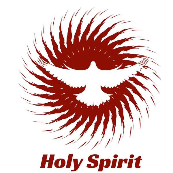 Domingo Pentecostés Ven Espíritu Santo Tipografía Para Imprimir Usar Como — Vector de stock