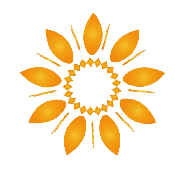 Icono Del Sol Icono Estrella Del Sol Amarillo Verano Luz — Vector de stock