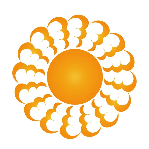 Icono Del Sol Icono Estrella Del Sol Amarillo Verano Luz — Vector de stock