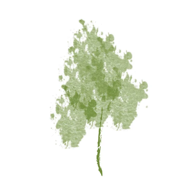 Aquarellbaum Gartenillustration Inspirierend Und Verträumt Baumzeichnung Und Malerei — Stockvektor