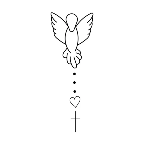 Християнське Мистецтво Друку Або Використання Плакат Картка Листівка Татуювання Або — стоковий вектор