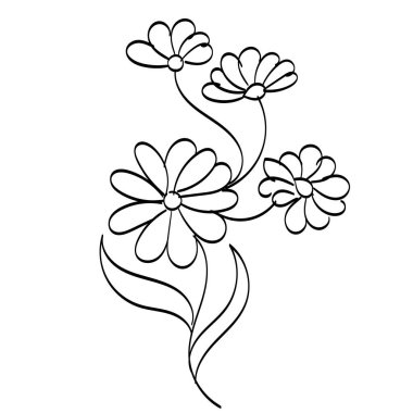 Sınır çiçekleri. Baskı için nakış deseni tasarımı veya farklı çizgi dikişleri olarak kullanılması.