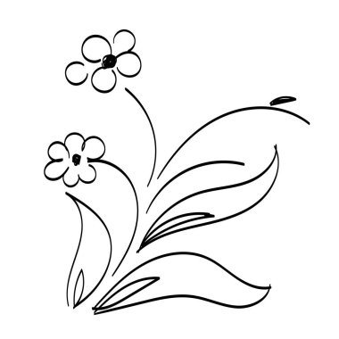 Sınır çiçekleri. Baskı için nakış deseni tasarımı veya farklı çizgi dikişleri olarak kullanılması.