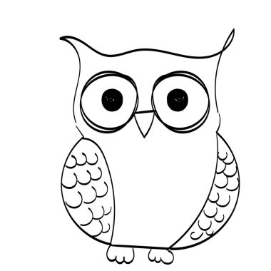 Sevimli vektör baykuş karakteri. Baykuşlar simgeleri, farklı duyguları olan parlak baykuşlar.