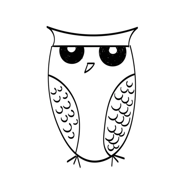 Mignon Personnage Hibou Vecteur Hiboux Icônes Chouettes Lumineuses Avec Des — Image vectorielle