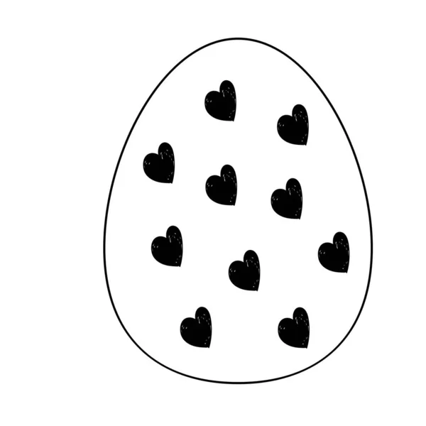 Diseño Huevo Pascua Para Imprimir Usar Como Póster Tarjeta Volante — Vector de stock