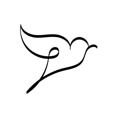 Baskı için Kutsal Ruh Çizgisi Sanat Tasarımı ya da poster, kart, el ilanı, dövme ya da tişört olarak kullanılacak